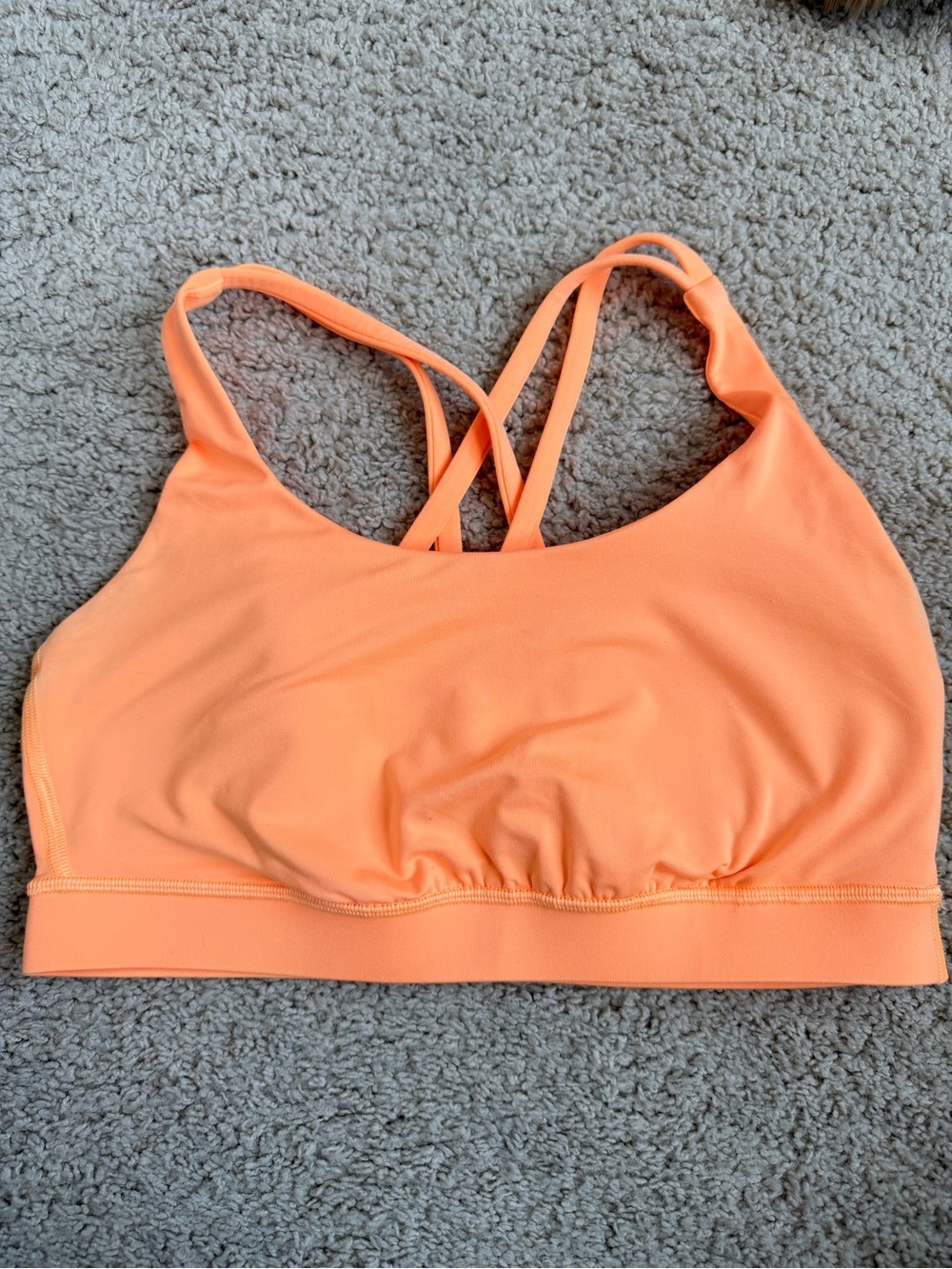 Lululemon Seawheeze Energy Bra - size 8 - bright orange